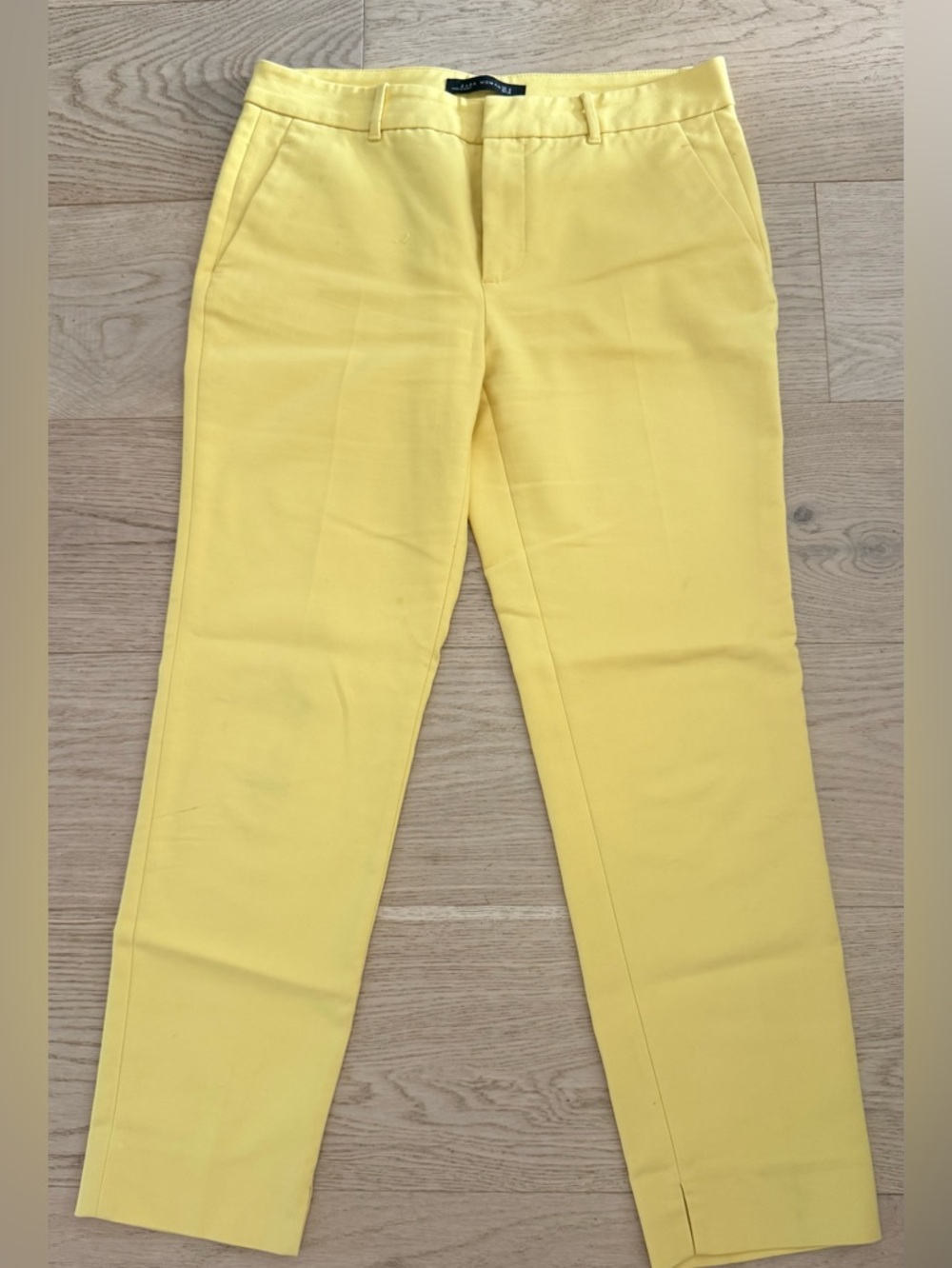 Zara Yellow Slim Chinos for Women
